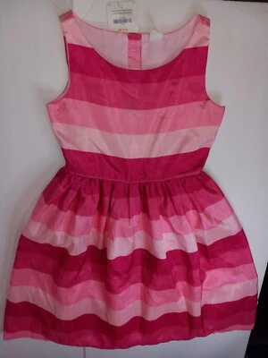 Gymboree Pink Striped Knee Length Dress Girl's Size 14 NWT MSRP $59.95 - Image 1 of 4