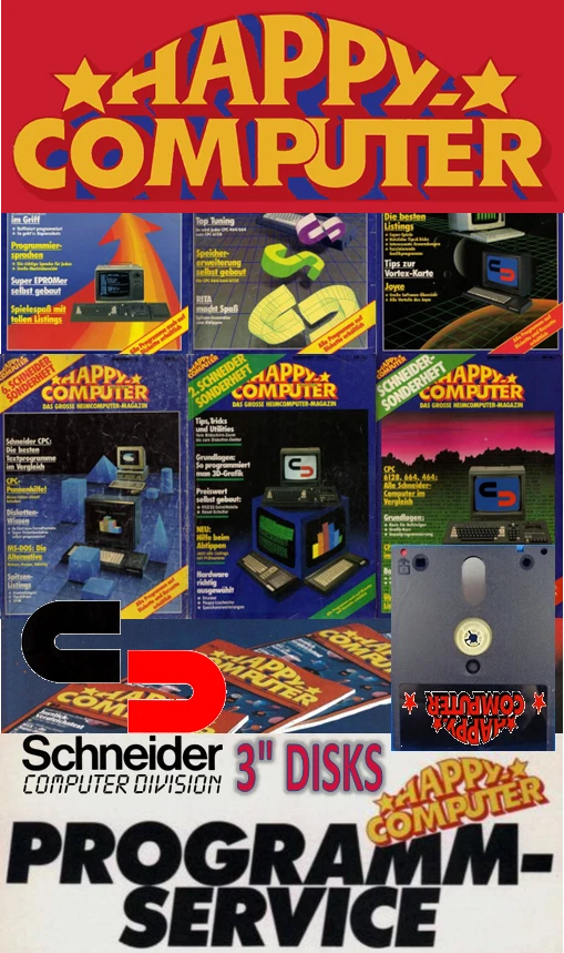 SCHNEIDER/AMSTRAD CPC -- HAPPY COMPUTER DISKS  -- # AUSWAHL # - Bild 1 von 1