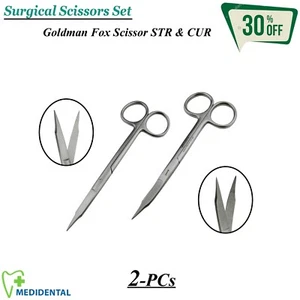 SURGICAL Instruments Goldman Fox Scissor Straight & Curved 13cm Dissecting Tools - Picture 1 of 5