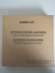 Amicool Externes DVD/CD Brenner und -Lesegerät - Schwarz