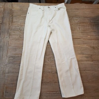 Vintage Rustler 36x30 Men's White Jeans Made In USA Straight Leg measures 33x29 - Image 1 of 4
