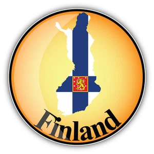 Finnland Karte Flagge Etikett Auto Autoaufkleber Aufkleber 5" x 5" - Bild 1 von 1