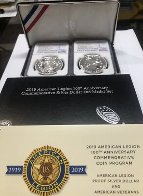 2019 AMERICAN LEGION VETERANS Coin & Medal Set NGC PF70💥FLAWLESS QUALITY💥ER - Image 1 of 4