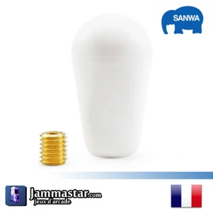 Original Sanwa Denshi LB-30N Arcade Joystick Griff - Battop - Weiß - White - Bild 1 von 2