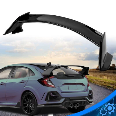 For Honda Civic Hatchback 16-21 2017 Type-R Gloss Black Rear Trunk Wing Spoiler - Image 1 of 4