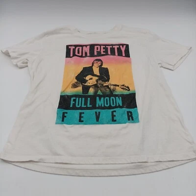 Hybrid Top Womens Small White Tom Petty Full Moon Fever Graphic Tee - Image 1 of 4