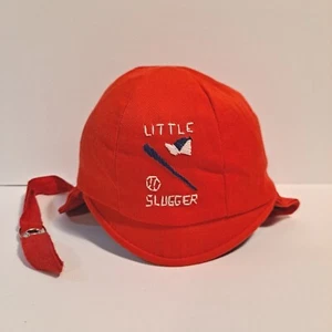 Vintage Red BASEBALL HAT Little Slugger Baby Cap VTG With Snap 0-6 months - Picture 1 of 7