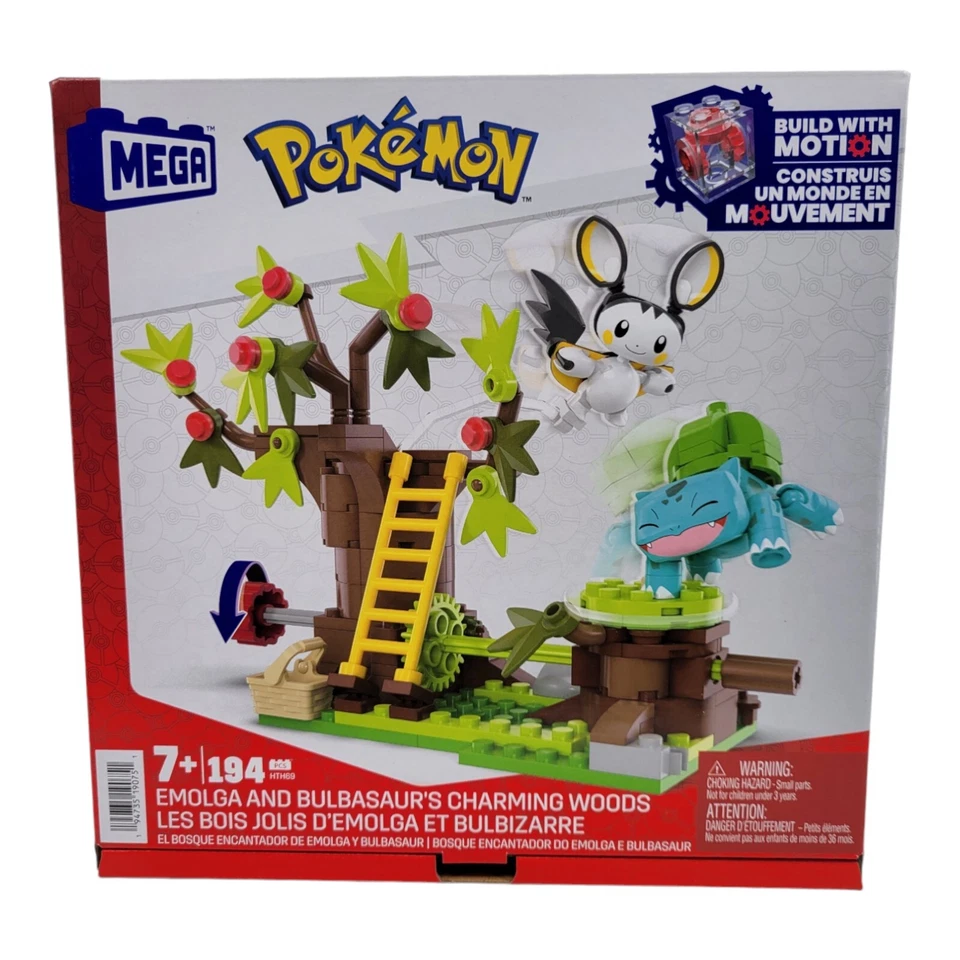 MEGA Pokemon Emolga and Bulbasaur’s Charming Woods Building Set HTH69