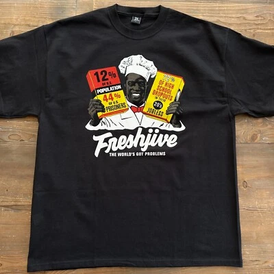 Extremely Rare Vintage New From 2008 Freshjive "Problems" Men's T-Shirt Black - Image 1 of 2