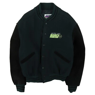Chaqueta Universitaria De Colección Arctic Cat Bounty Hunter Racing Cuero Lana Talla Grande Foto 1 de 3