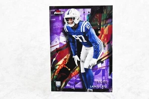 2024 Topps Finest Laiatu Latu Rookie Common Purple Refractor /250. Colts - Picture 1 of 2
