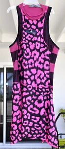 Stella McCartney Adidas Barricade Pink Leopard Print Tennis Dress Size Large EUC - Picture 1 of 7