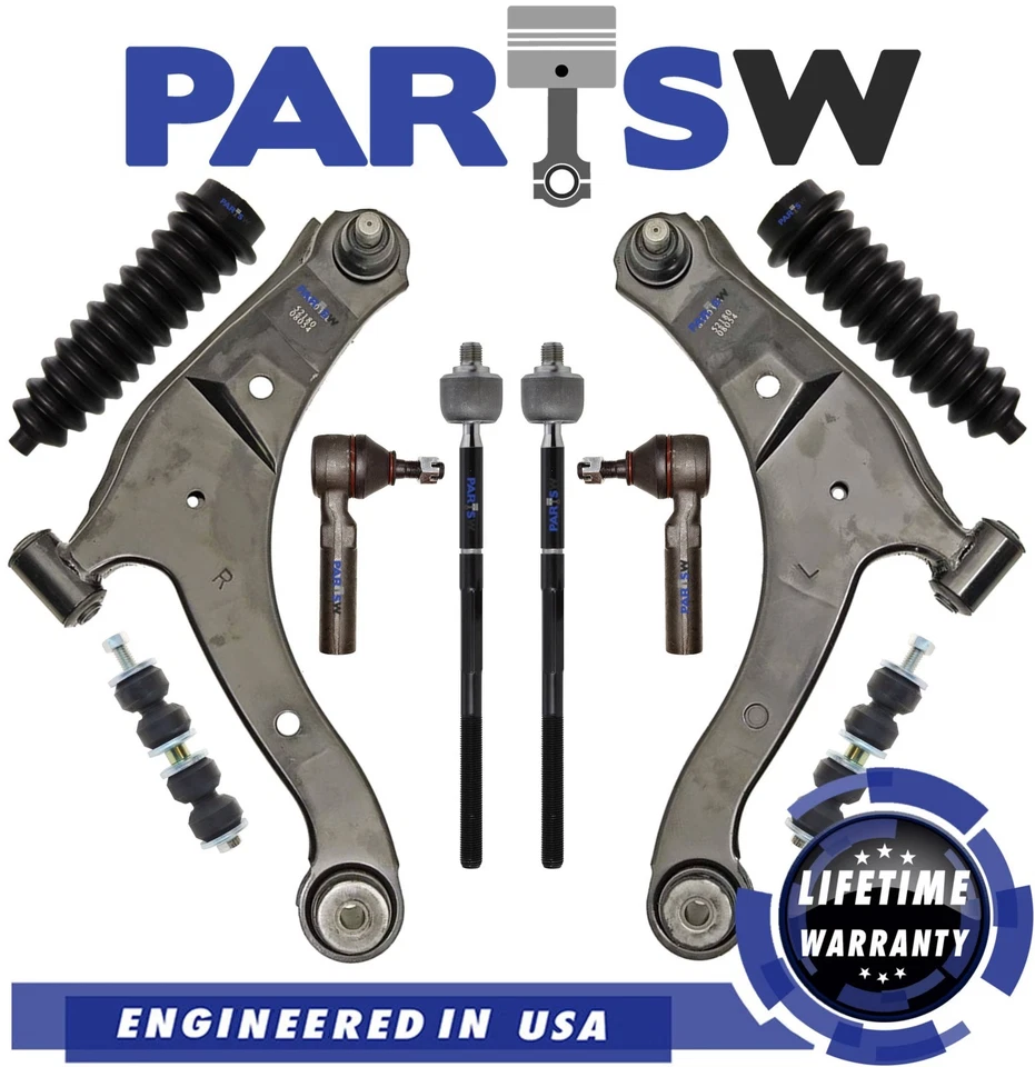 10Pc Front Lower Control Arms Tie Rods for Neon/SX 2.0 PT Cruiser Plymouth Neon - Изображение 1 из 3