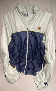 Team Starter University Of Michigan Zip Up Windbreaker Large Vintage - Bild 1 von 7