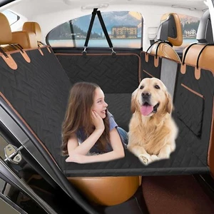 Waterproof Dog Car Seat Cover w/ Hard Bottom Extender for Truck SUV Anti-Scratch - Picture 1 of 13