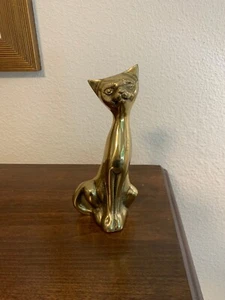 VINTAGE BRASS CAT 6 1/2' TALL - Picture 1 of 5