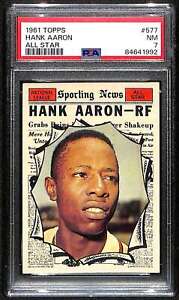 1961 Topps #577 Hank Aaron HOF AS PSA 7 NM C88314