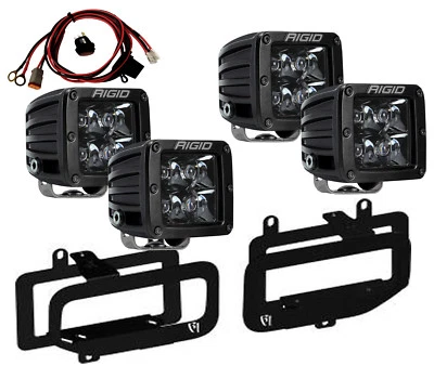 Kit de luces antiniebla LED RÍGIDAS con luces PRO negras medianoche para 10-17 Ram 2500 3500 Foto 1 de 4