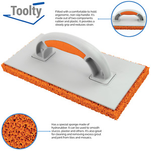 Sponge Float Plastering Skimming Rendering Tiling Hydro Rubber DIY Toolty