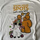 pudsey bear and unicorn t shirt kids 7/8