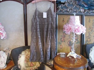 Free People Dusty Lilla Crochet Lace Crystals $450.00 retail New Dress S - Picture 1 of 8