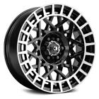 17 inch 17x8.5 Vision 349 SAVAGE Black machined lip wheels 5x4.5 5x114.3 -24