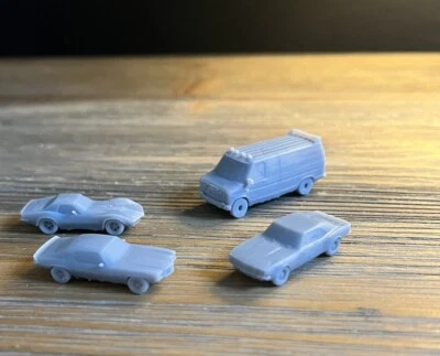 N SCALE 1:160 VEHICLE ASSORTMENT VARIETY PACK (4pk) Resin 3D Printed - Image 1 of 4
