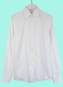 SUITSUPPLY Traveller Slim Fit Formal Shirt Men's 40L / 15 3/4L White Spread - Picture 1 of 9