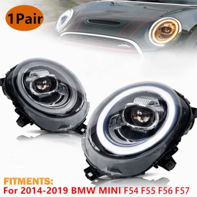 Conjunto de faróis de LED LED DRL faróis par L&R para BMW MINI F56 2014-2019 - Imagem 1 de 4