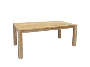 Gartentisch Teakholz Tisch aus Massivholz unbehandelt 180 cm lang -11664- - Picture 1 of 6
