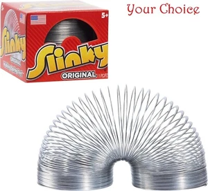 The Original Slinky Walking Spring Toy, Basket Stuffers, Metal Slinky, Fidget - Picture 1 of 5