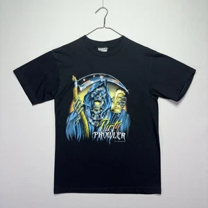 VTG 90s / Y2K Thunder Sportswear Party Prowler Shirt - Biker - Reaper - MEDIUM - Picture 1 of 5