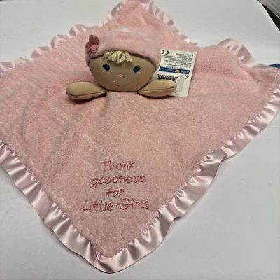 New KIDS PREFERRED pink baby doll lovey plush security blanket Baby Girl - Image 1 of 4