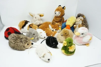 Steiff 16 Tiere im Wald-Set, Fuchs, Ente, Maus, Hase, Igel, Meerschweinchen - Bild 1 von 4