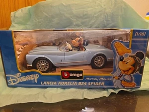 Bburago Disney Collection Mickey Mouse Lancia Aurelia B 24 Spider 1/18 - Picture 1 of 9
