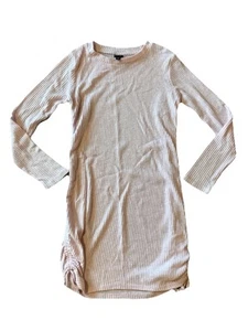 Art Class Youth Girls Dress Size L Large 10 Pink Ribbed Knee Length VGUC Sleeved - Picture 1 of 12