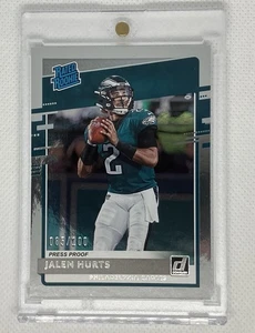 2020 Panini Donruss - Rated Rookie Press Proof Silver #314 Jalen Hurts /100 (RC) - Picture 1 of 7