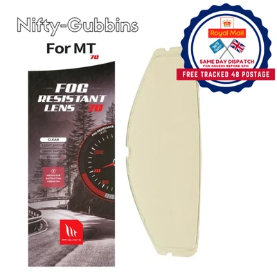 Anti-Fog Lens Insert for MT MT-V-28B THUNDER 4 SV STINGER 2 Helmet Visors - Image 1 of 2