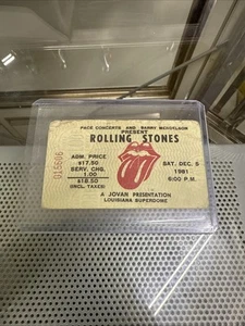 Rolling Stones 1981 ORIGINAL Louisiana Superdome Konzertkarte - Bild 1 von 2