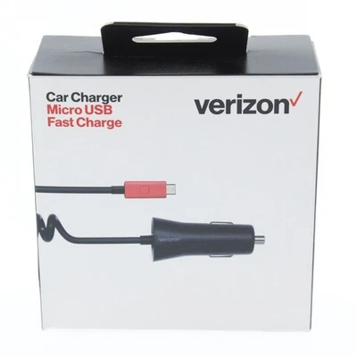Verizon Car Charger Micro USB Fast Charge NEW - Image 1 of 3