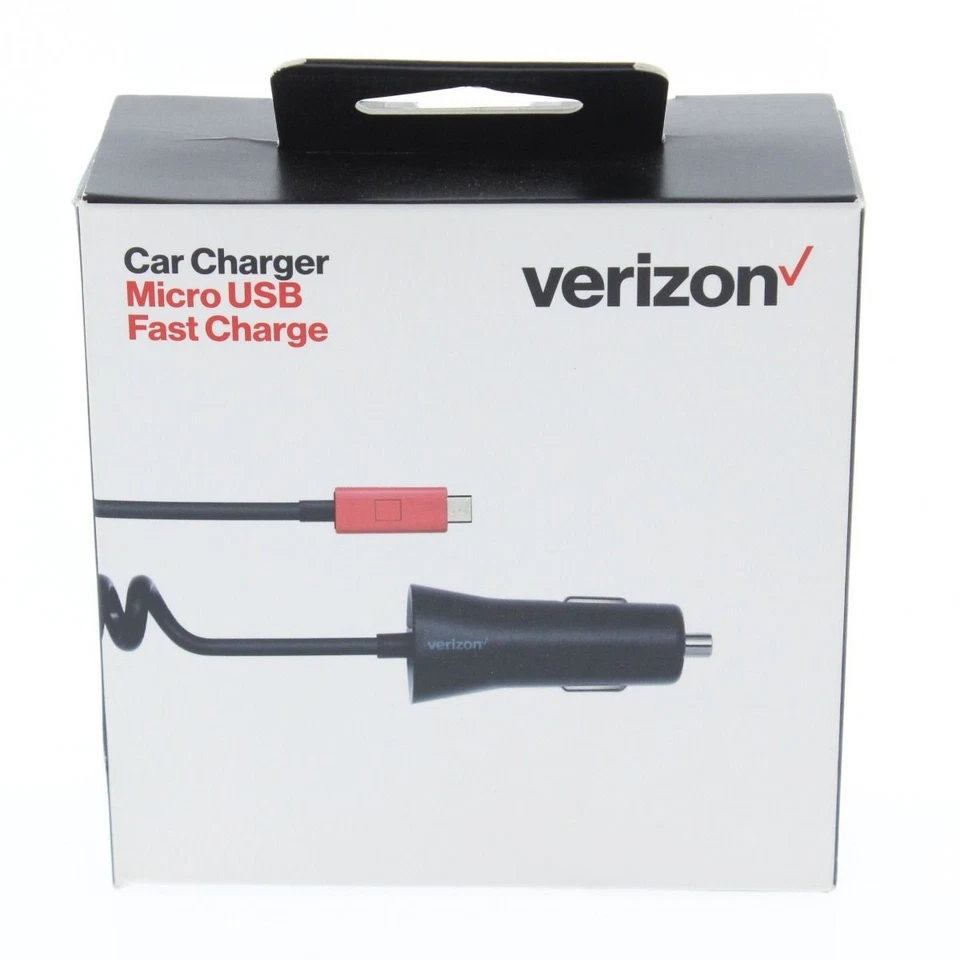X2 Verizon Rapid Fast Charge Car Charger Micro USB for Samsung / Android