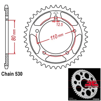 JT Sprockets JTR2010.44 1999-1999 Triumph 900 Trophy JT Sprocket 44 Tooth - Image 1 of 2