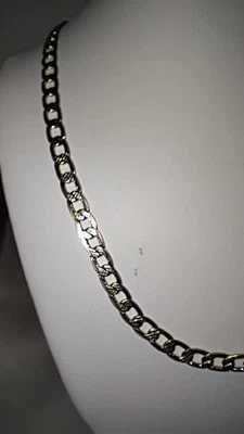 Vintage Estate 10kt Gold Cuban Link Chain With 14kt Gold Lobster Claw Clasp 24in - Image 1 of 4