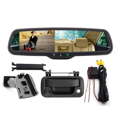 4.3" Mirror Monitor Tailgate Handle Backup Camera Kit For Ford F150 F250 F350 - Image 1 of 4