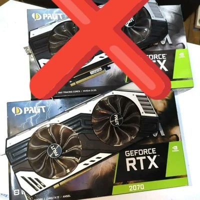 Palit Geforce Rtx 2070 Non-functional Gpu Graphics Card With Box For Parts Or - Image 1 of 4