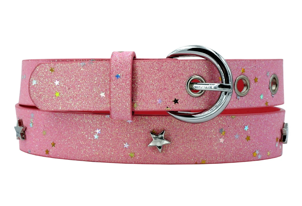 Rosa Glitzer-Kindergürtel "SUPERSTAR" für Mädchen zwischen 3 und 12 Jahren - Bild 1 von 4