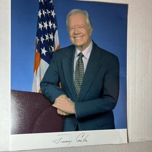 8x10 Vordruck, signiertes Foto Präsident Jimmy Carter - Bild 1 von 10