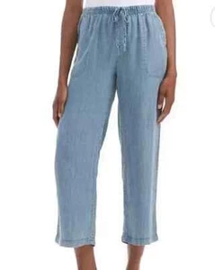 Splendid Women's Wide Leg Drawstring Pant - Blue - Extra Large - 7s6 - Picture 1 of 2