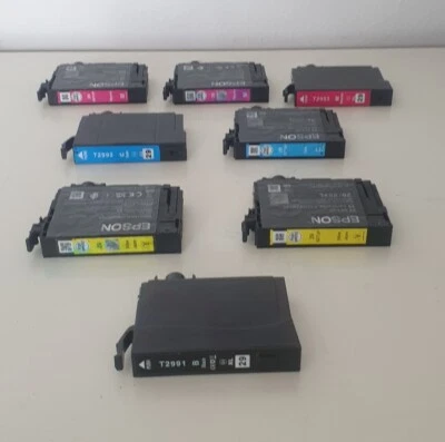 Druckerpatronen leer, 8 Stück, 7-mal farbe, 1-mal schwarz - Bild 1 von 2