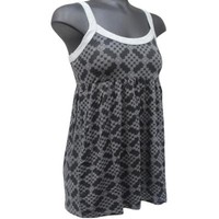 Oakley Honey Singlet Womens Size L Large Black Grey Print Casual Summer Tank Top